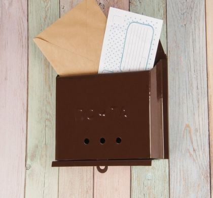 Ящик почтовый «Letter», коричневый, 27 x 7,5 x 23 см